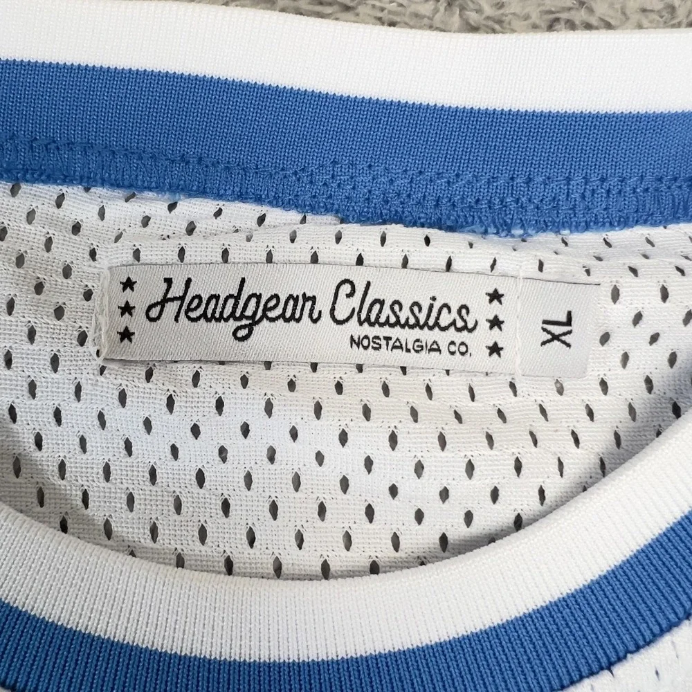 Crenshaw Jersey Mens XL White Blue Basketball Kobe Bryant 8 Headgear Classics